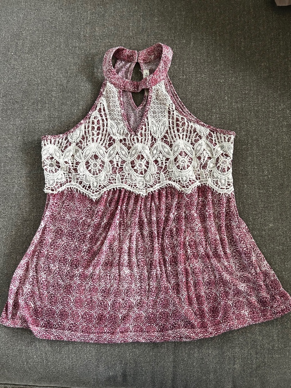 🍓2Button Halter Babydoll Top